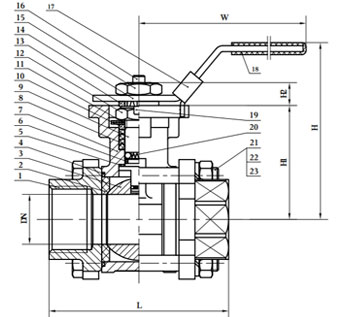 ball valve wireframe