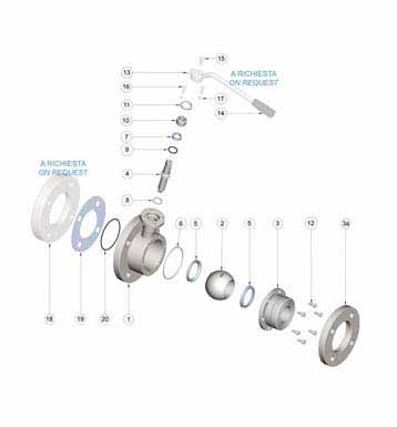 ATEX 2G FLUSH BOTTOM BALL VALVES PARTS DIAGRAM