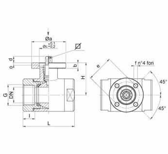 SCR End Ball Valves Dimensions