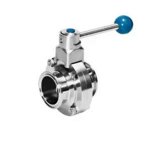 sanitary clamp with butterfly-valve